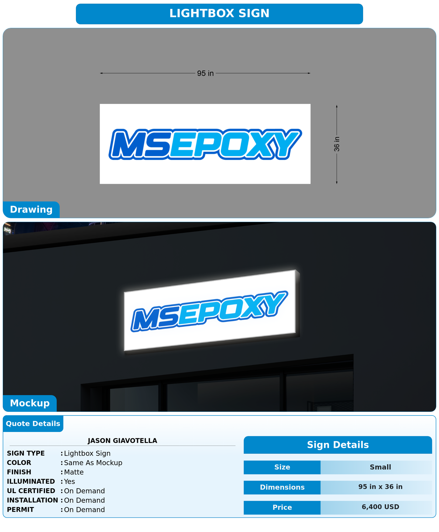 CUSTOM MOCKUP SIGN FOR Jason Giavotella