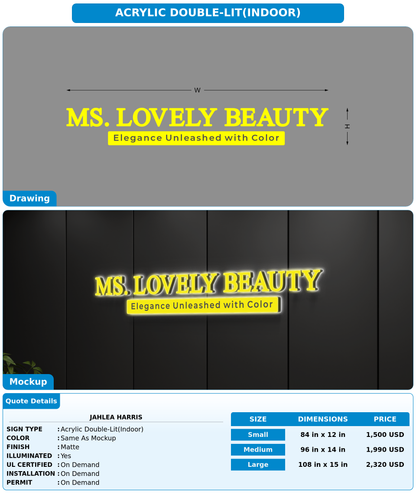 CUSTOM MOCKUP SIGN FOR jahlea harris