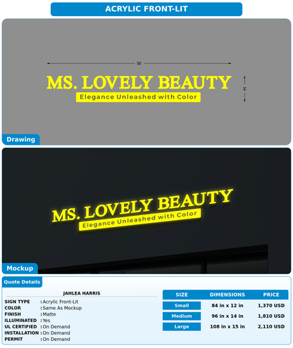 CUSTOM MOCKUP SIGN FOR jahlea harris