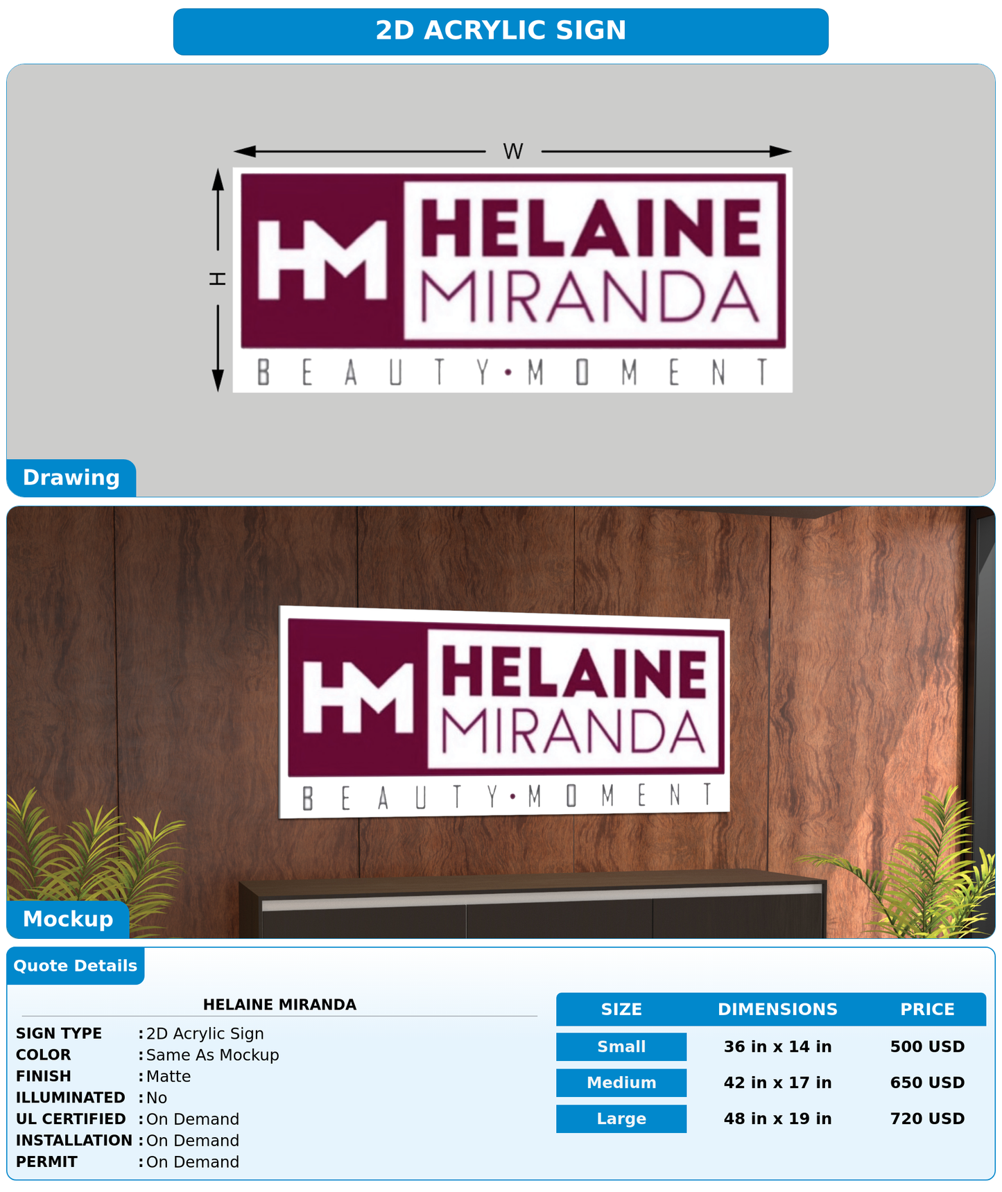 CUSTOM MOCKUP SIGN FOR helaine miranda
