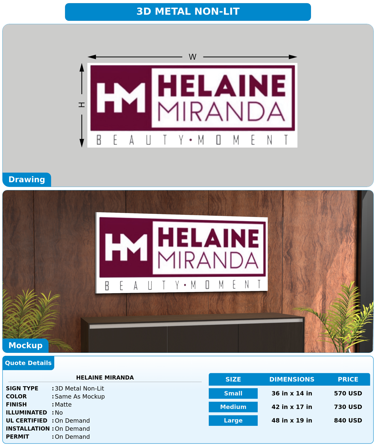 CUSTOM MOCKUP SIGN FOR helaine miranda
