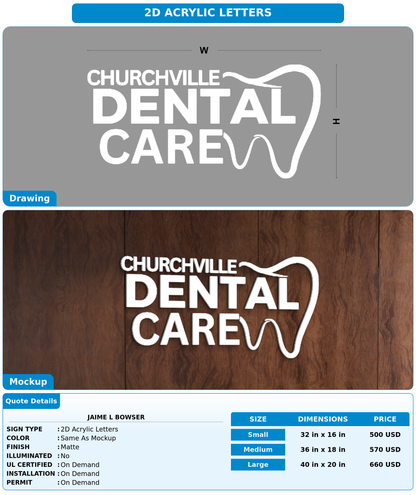 CUSTOM MOCKUP SIGN FOR Jaime L Bowser