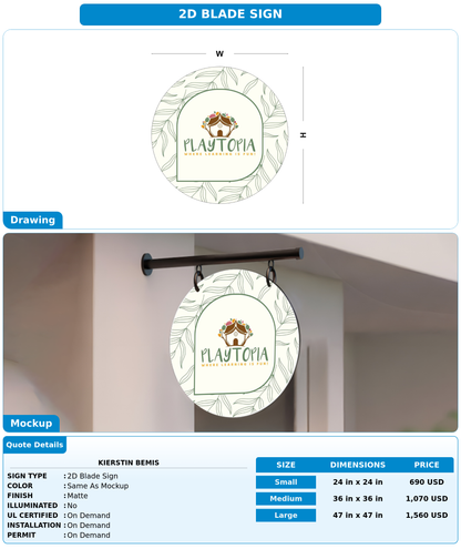 CUSTOM MOCKUP SIGN FOR Kierstin Bemis
