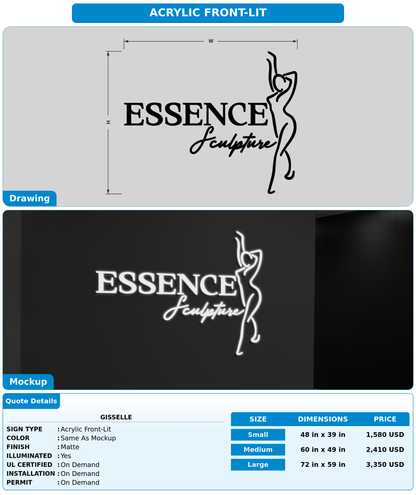 CUSTOM MOCKUP SIGN FOR Gisselle