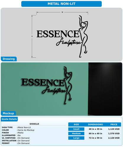 CUSTOM MOCKUP SIGN FOR Gisselle