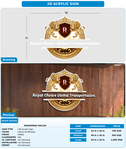 CUSTOM MOCKUP SIGN FOR Mohammad Shilleh