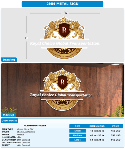 CUSTOM MOCKUP SIGN FOR Mohammad Shilleh