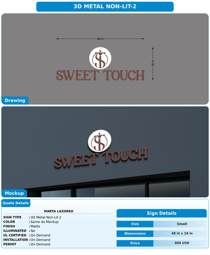 CUSTOM MOCKUP SIGN FOR Marta Lazorko