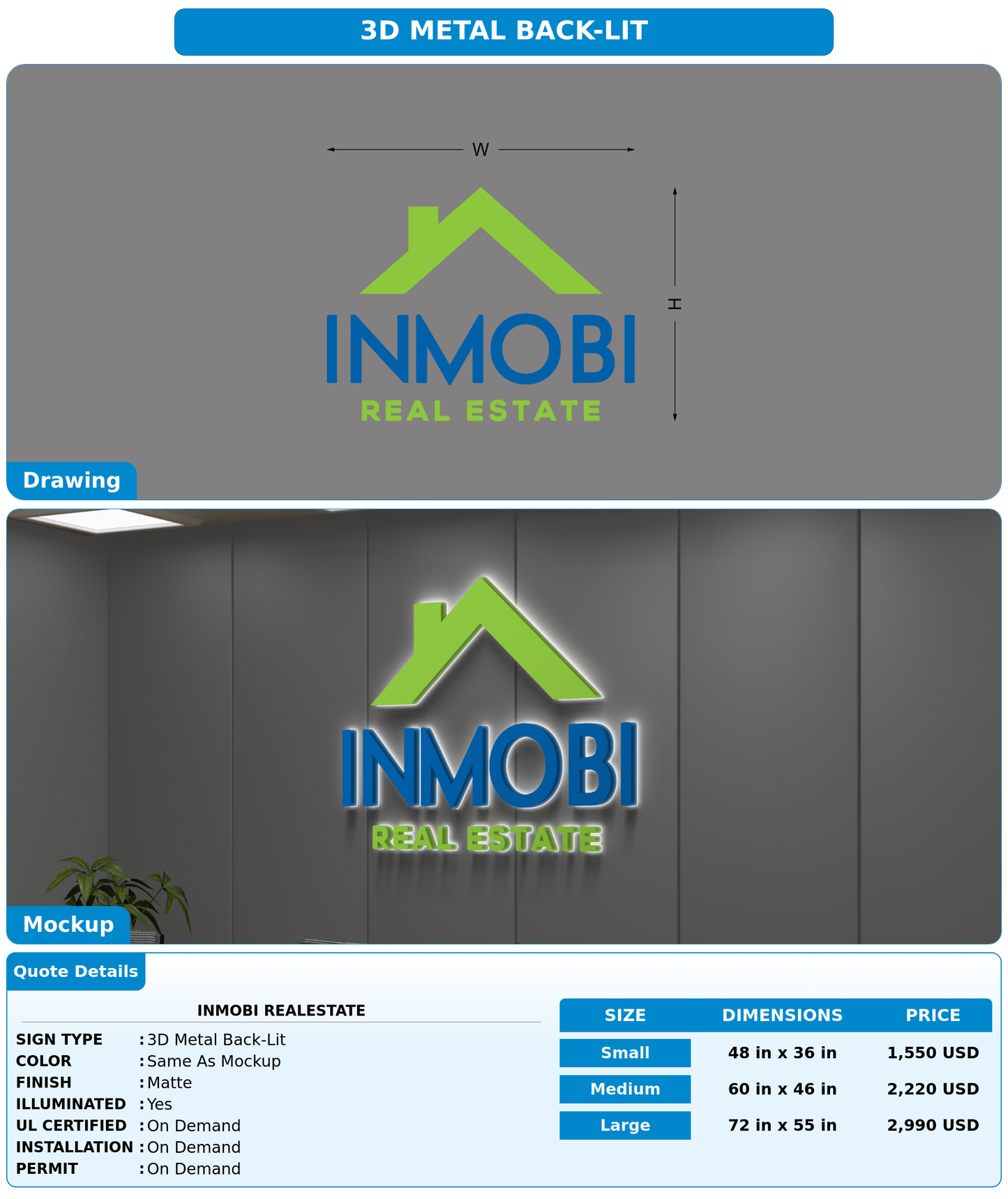 CUSTOM MOCKUP SIGN FOR Inmobi Realestate