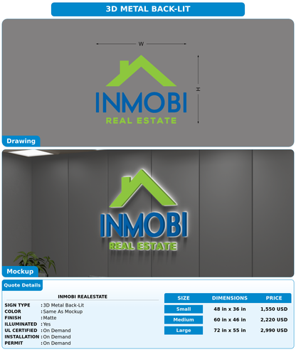 CUSTOM MOCKUP SIGN FOR Inmobi Realestate