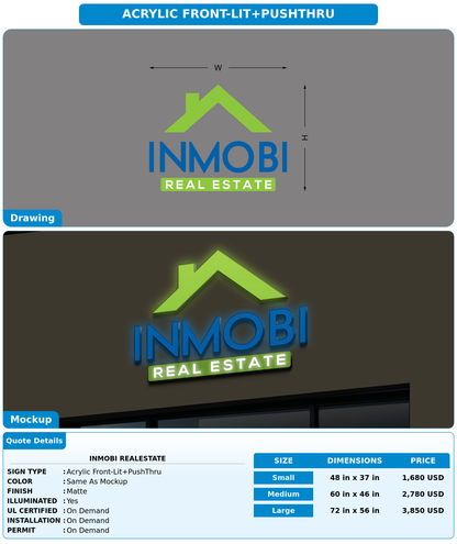 CUSTOM MOCKUP SIGN FOR Inmobi Realestate