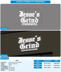 CUSTOM MOCKUP SIGN FOR Jesse