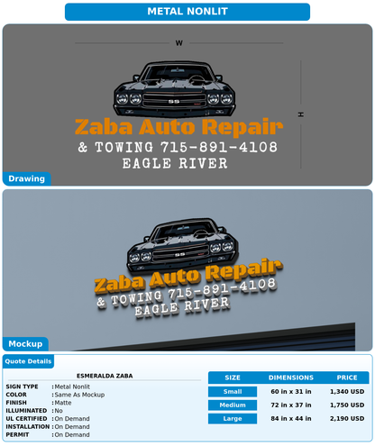 CUSTOM MOCKUP SIGN FOR esmeralda zaba