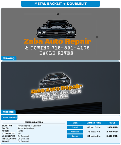 CUSTOM MOCKUP SIGN FOR esmeralda zaba