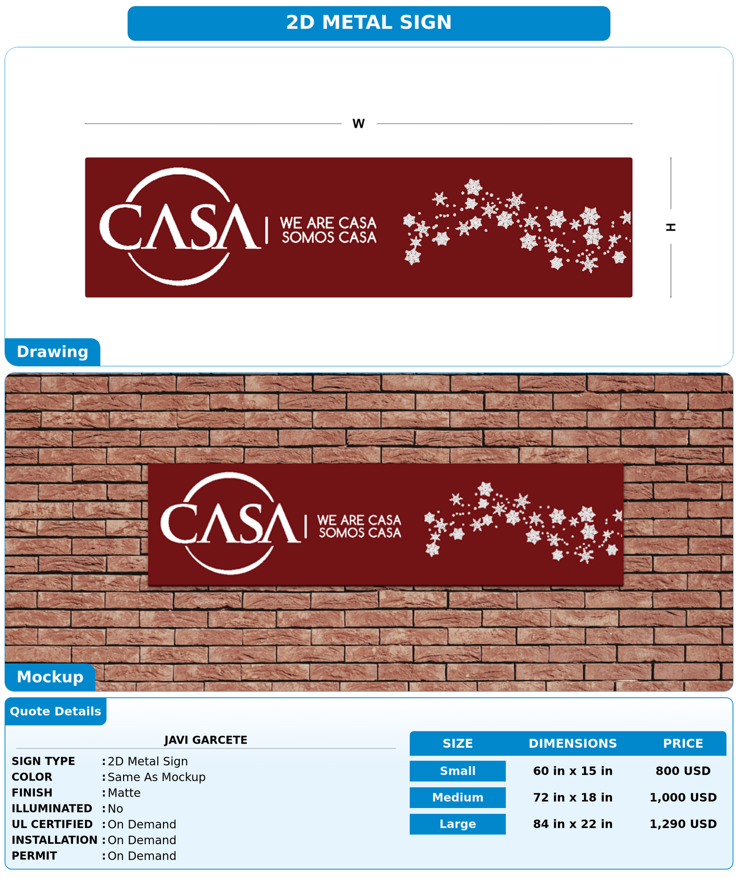 CUSTOM MOCKUP SIGN FOR Javi Garcete