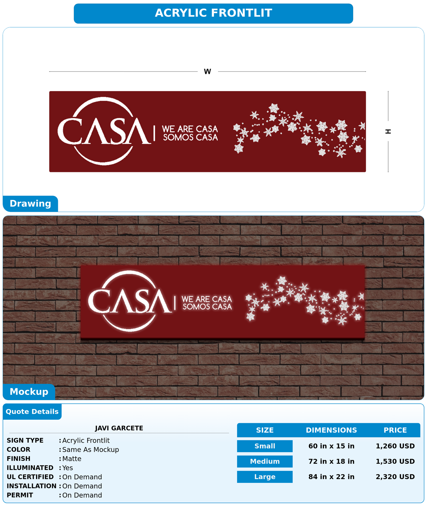 CUSTOM MOCKUP SIGN FOR Javi Garcete
