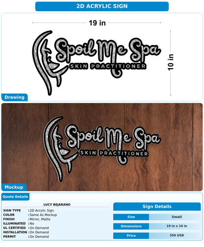 CUSTOM MOCKUP SIGN FOR Lucy Bejarano