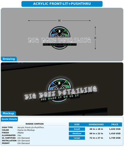 CUSTOM MOCKUP SIGN FOR Ronnie Simpson