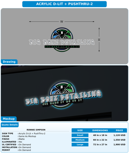 CUSTOM MOCKUP SIGN FOR Ronnie Simpson