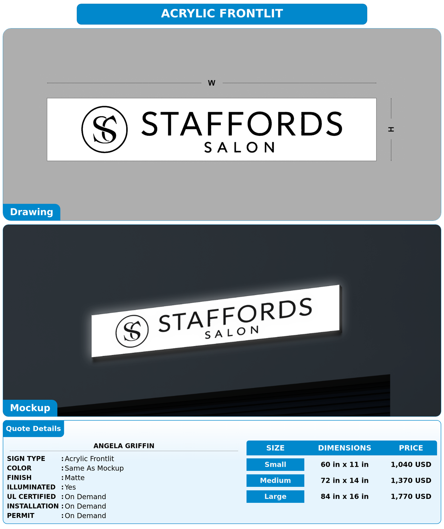 CUSTOM MOCKUP SIGN FOR Angela Griffin