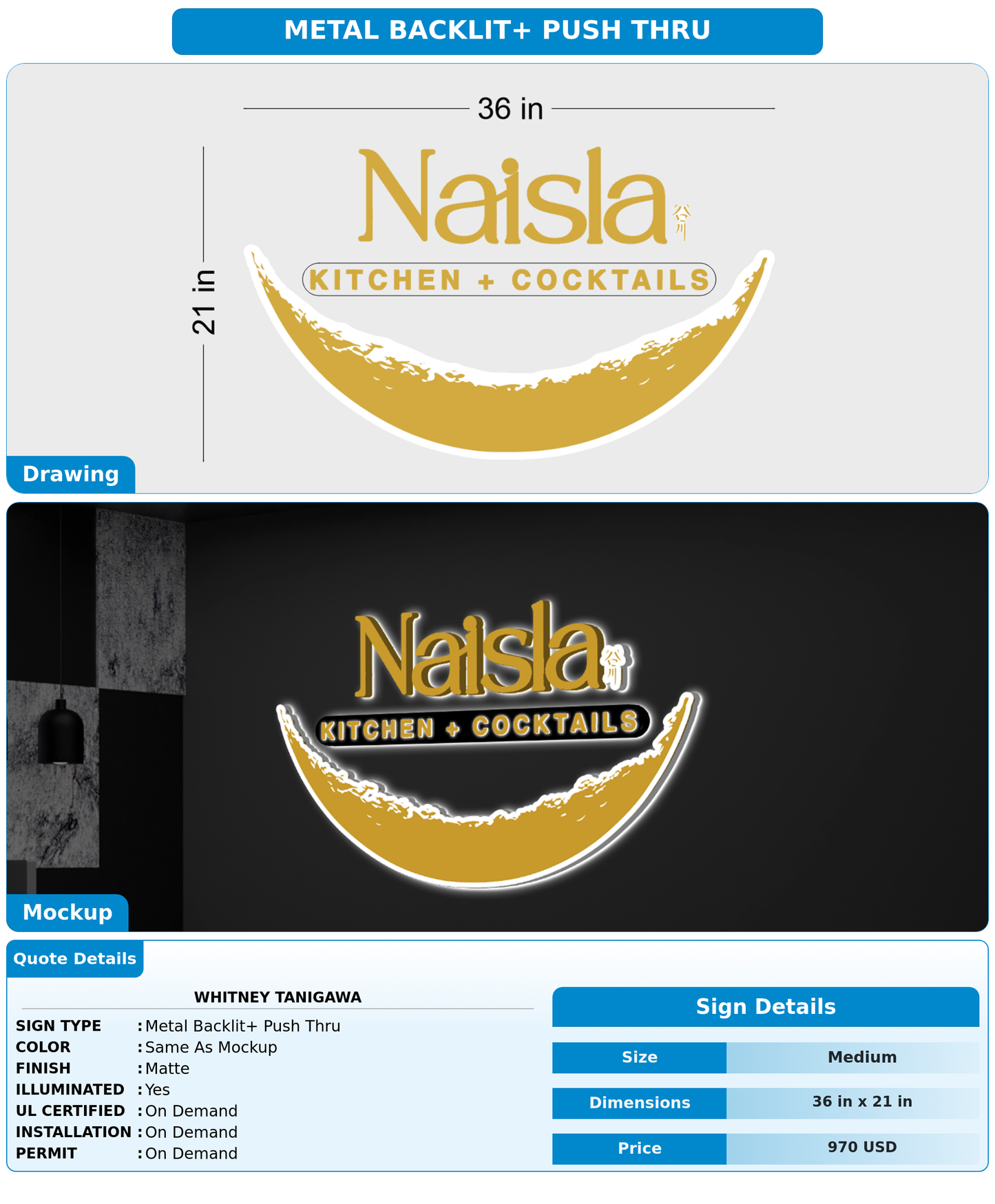 CUSTOM MOCKUP SIGN FOR whitney Tanigawa