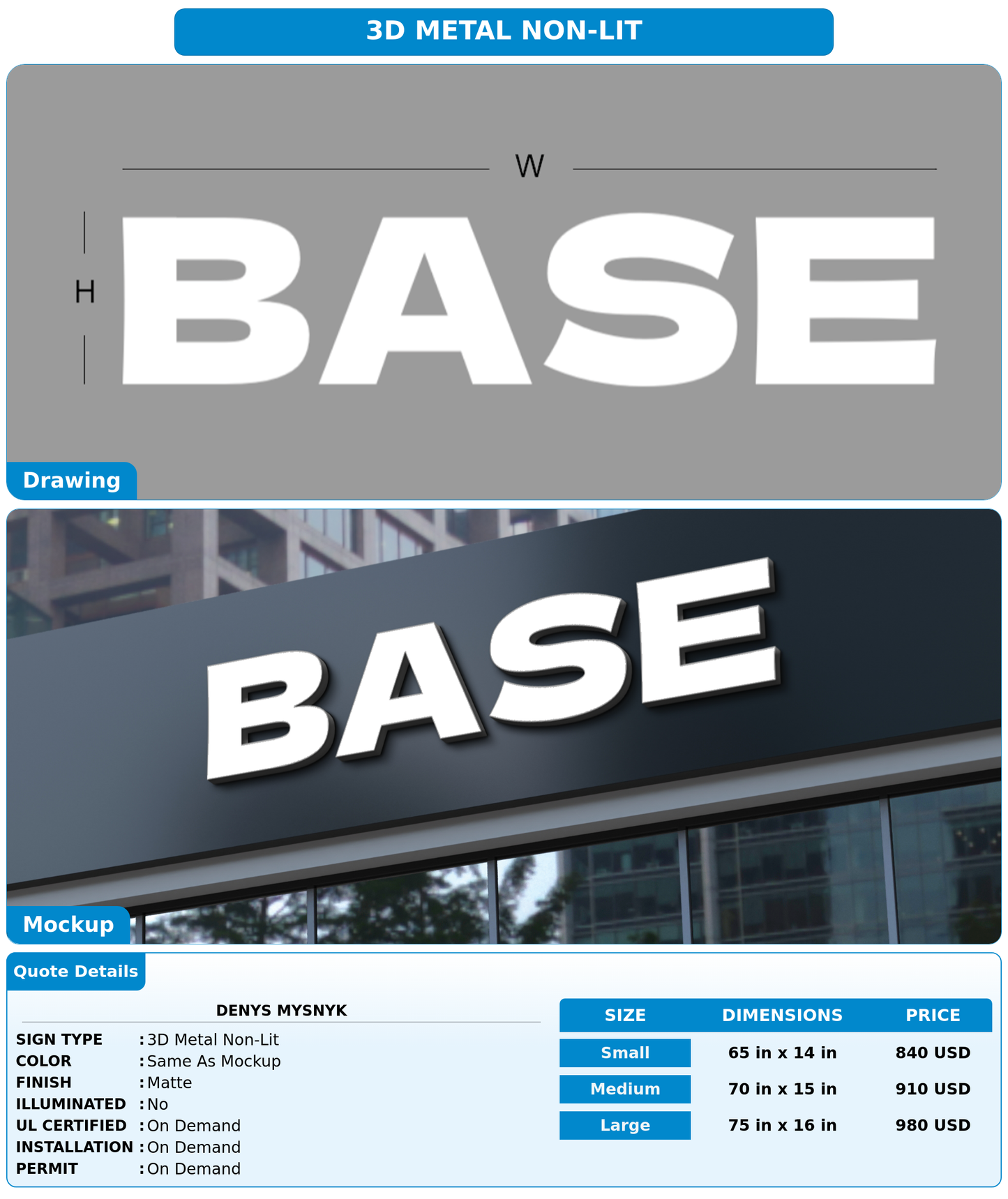 CUSTOM MOCKUP SIGN FOR Denys Mysnyk