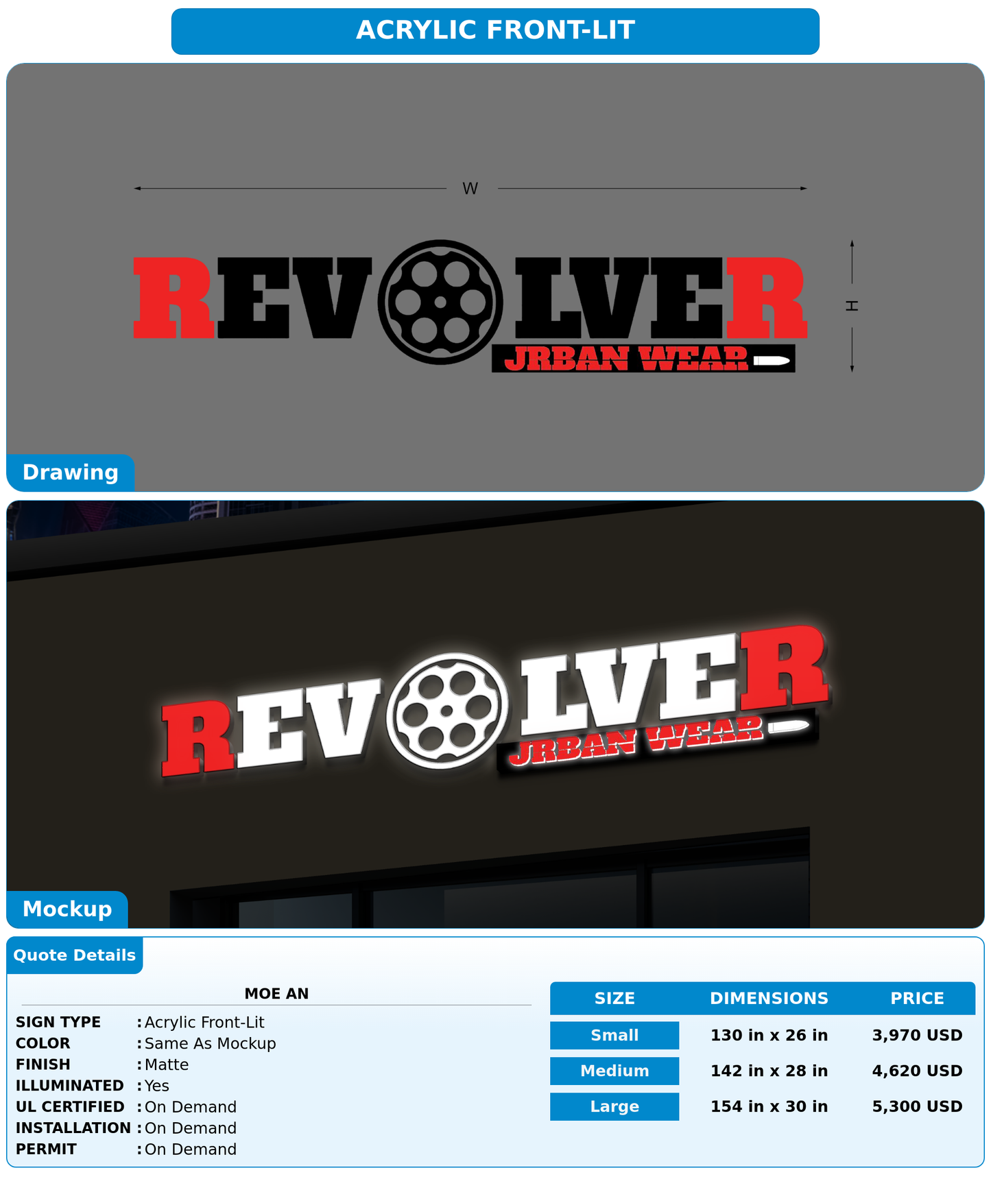 CUSTOM MOCKUP SIGN FOR MOE AN