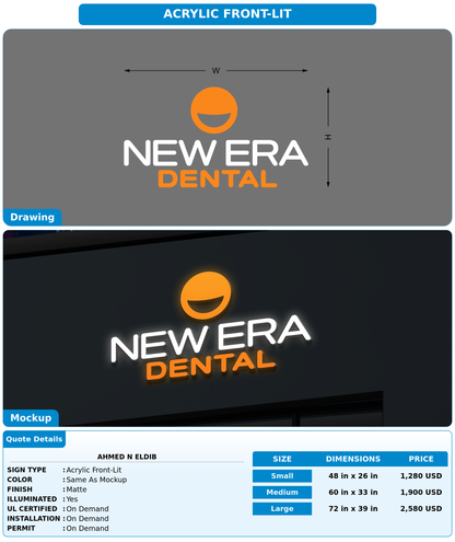 CUSTOM MOCKUP SIGN FOR Ahmed N Eldib