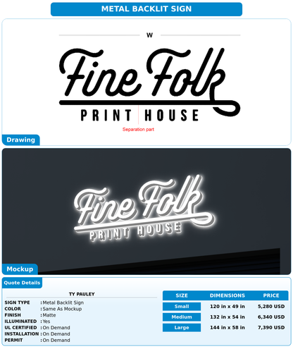 CUSTOM MOCKUP SIGN FOR Ty Pauley