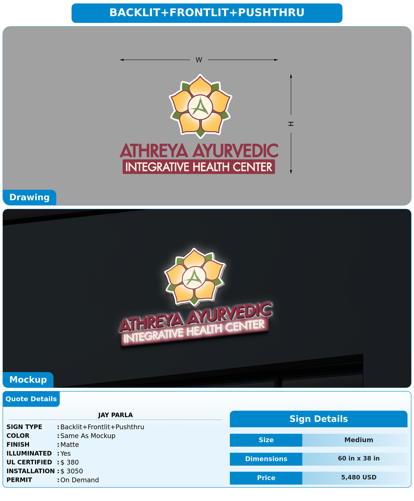 CUSTOM MOCKUP SIGN FOR Jay Parla