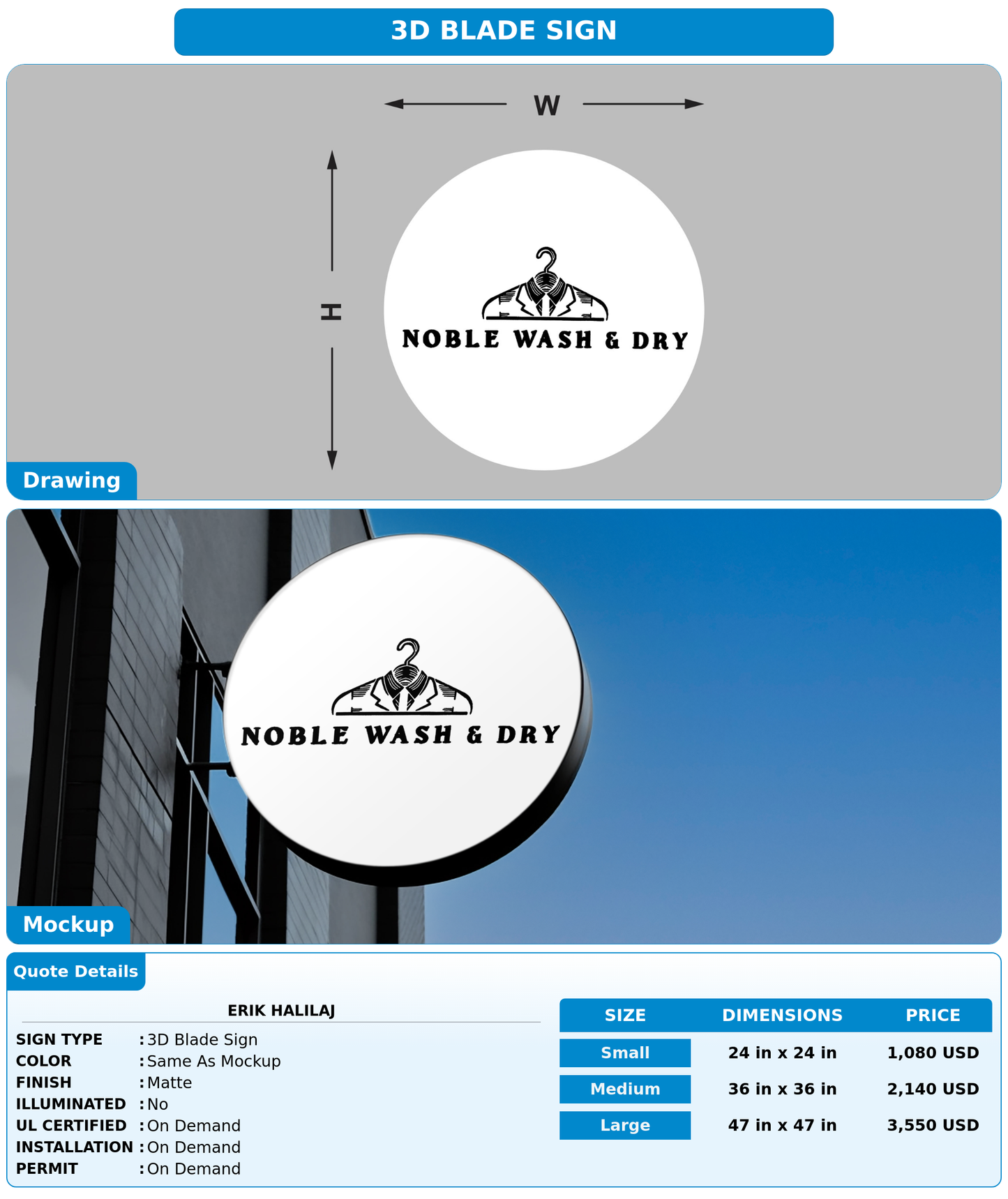 CUSTOM MOCKUP SIGN FOR Erik Halilaj