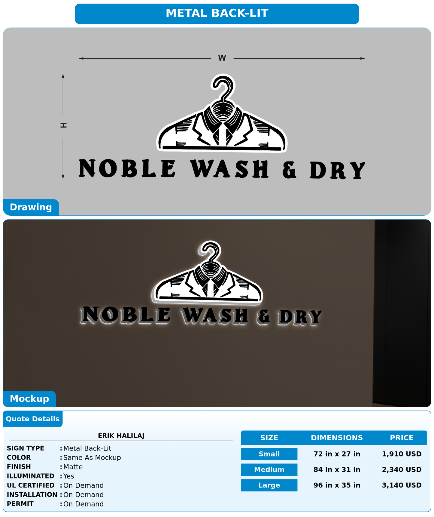 CUSTOM MOCKUP SIGN FOR Erik Halilaj