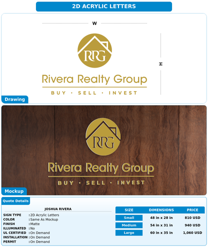 CUSTOM MOCKUP SIGN FOR Joshua Rivera
