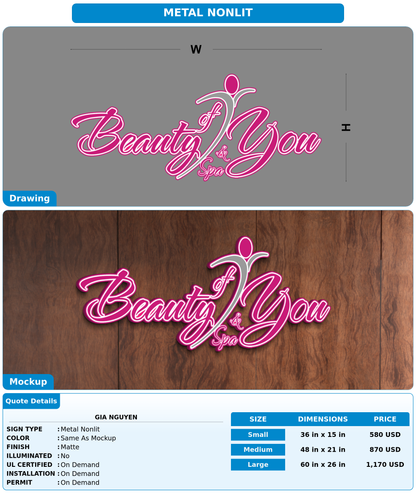 CUSTOM MOCKUP SIGN FOR Gia Nguyen