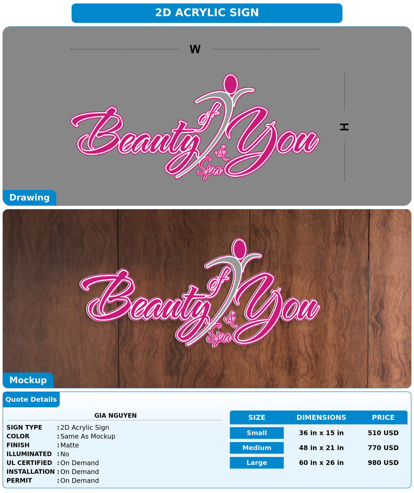 CUSTOM MOCKUP SIGN FOR Gia Nguyen