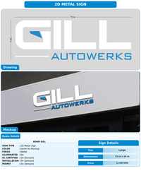 CUSTOM MOCKUP SIGN FOR Adam Gill