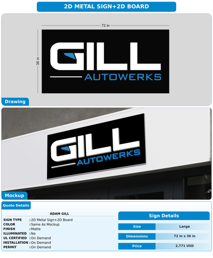 CUSTOM MOCKUP SIGN FOR Adam Gill