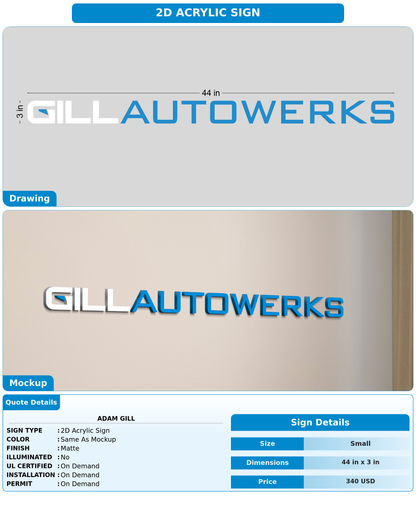 CUSTOM MOCKUP SIGN FOR Adam Gill