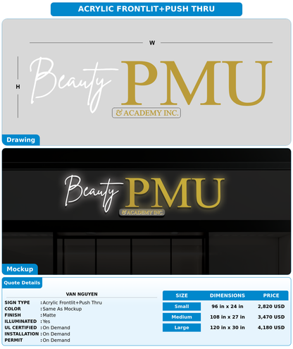 CUSTOM MOCKUP SIGN FOR Van Nguyen