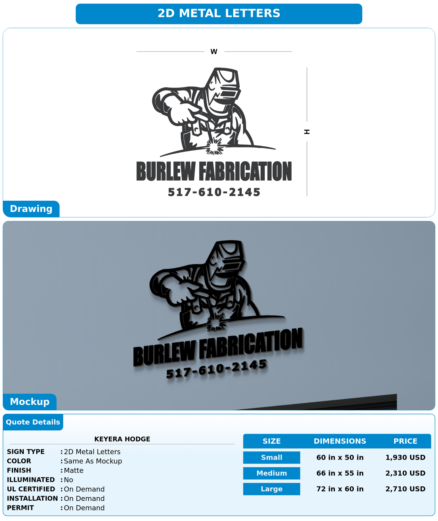 CUSTOM MOCKUP SIGN FOR Keyera hodge