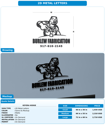CUSTOM MOCKUP SIGN FOR Keyera hodge