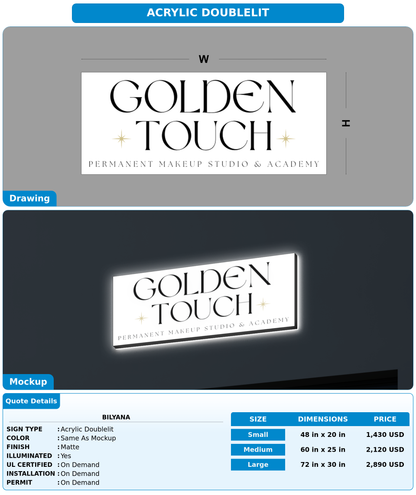 CUSTOM MOCKUP SIGN FOR Bilyana