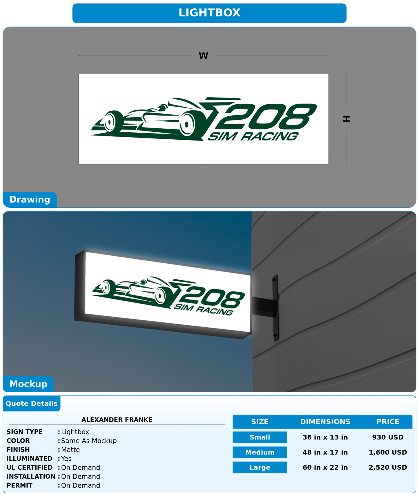 CUSTOM MOCKUP SIGN FOR Alexander Franke