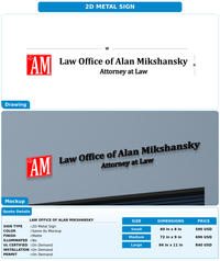 CUSTOM MOCKUP SIGN FOR Law Office of Alan Mikshansky
