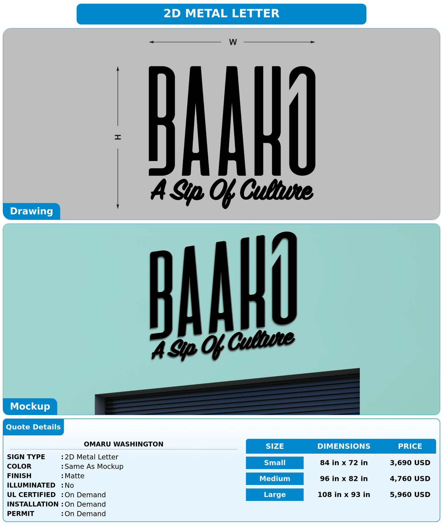 CUSTOM MOCKUP SIGN FOR Omaru Washington