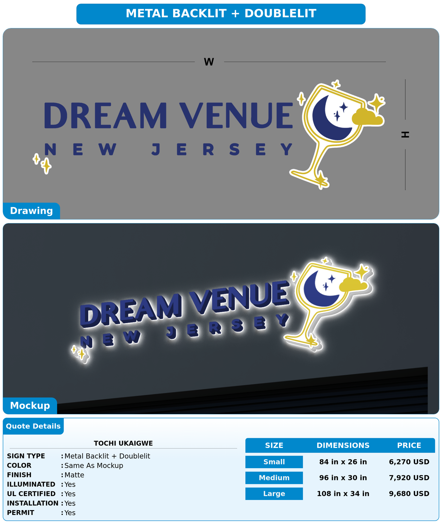 CUSTOM MOCKUP SIGN FOR Tochi Ukaigwe