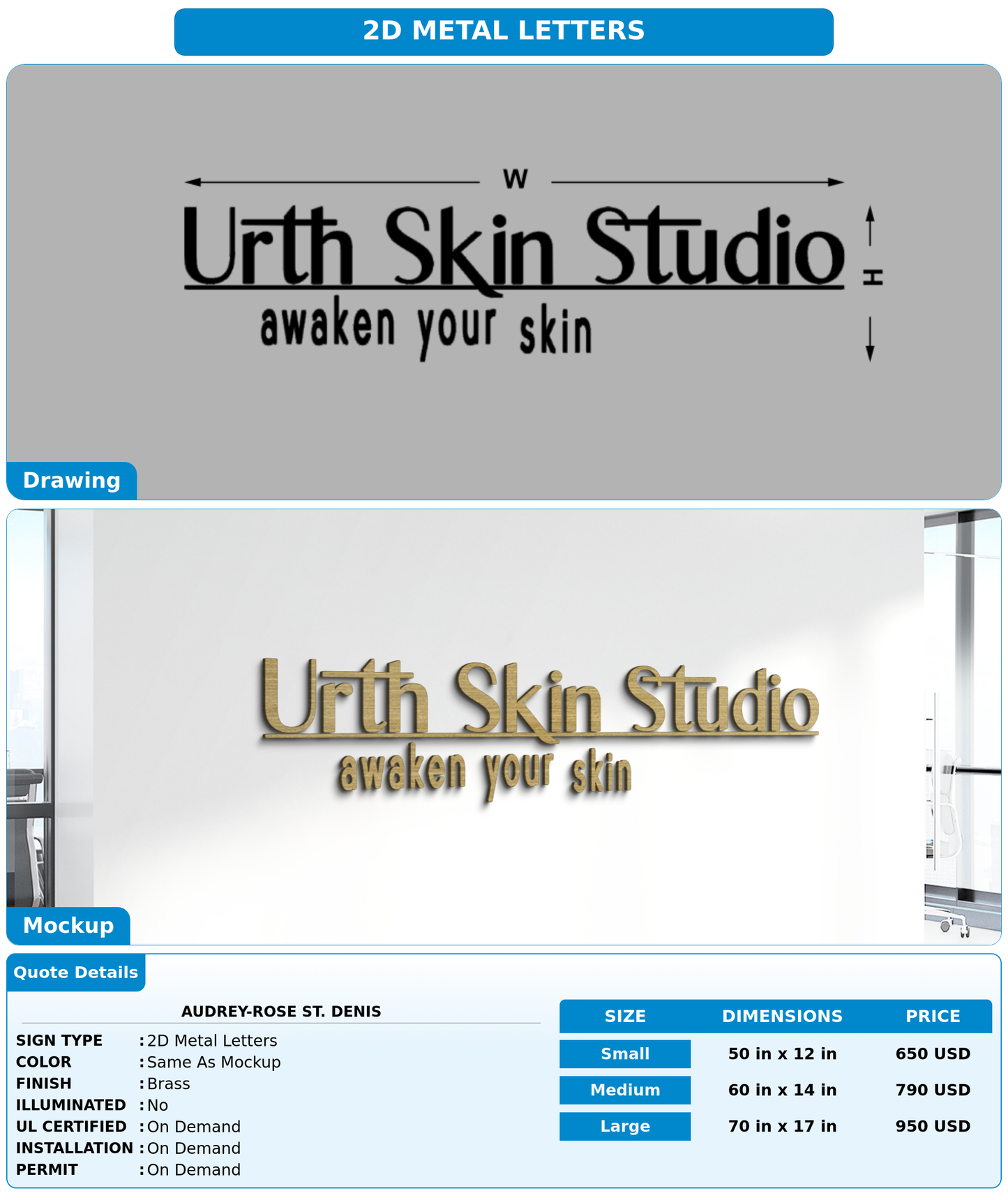 CUSTOM MOCKUP SIGN FOR Audrey-Rose St. Denis