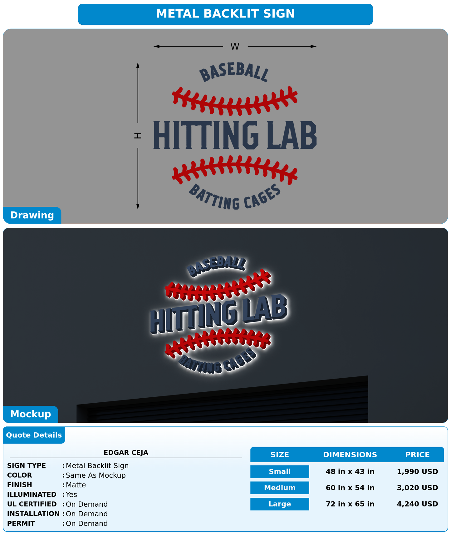 CUSTOM MOCKUP SIGN FOR Edgar Ceja