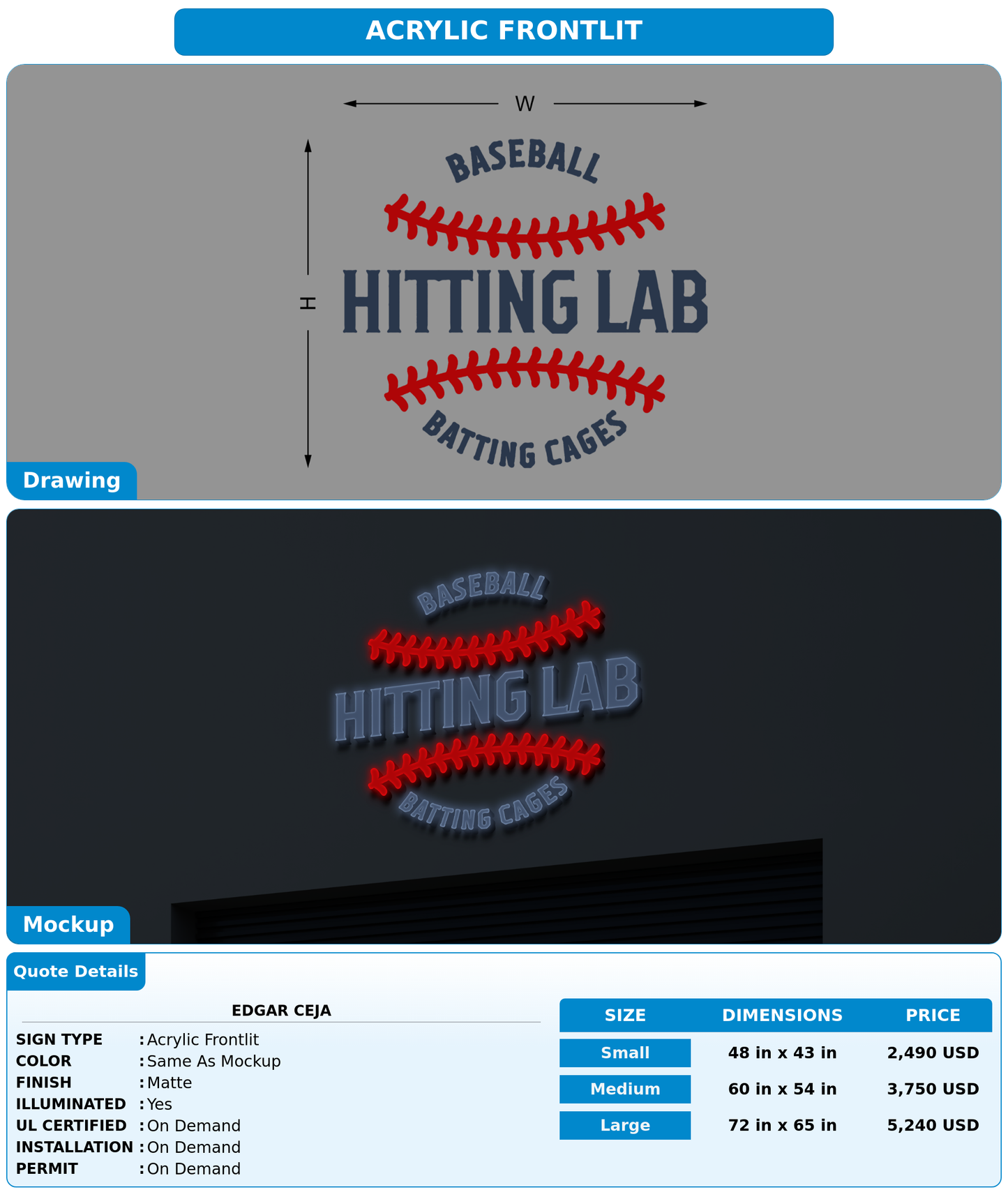 CUSTOM MOCKUP SIGN FOR Edgar Ceja