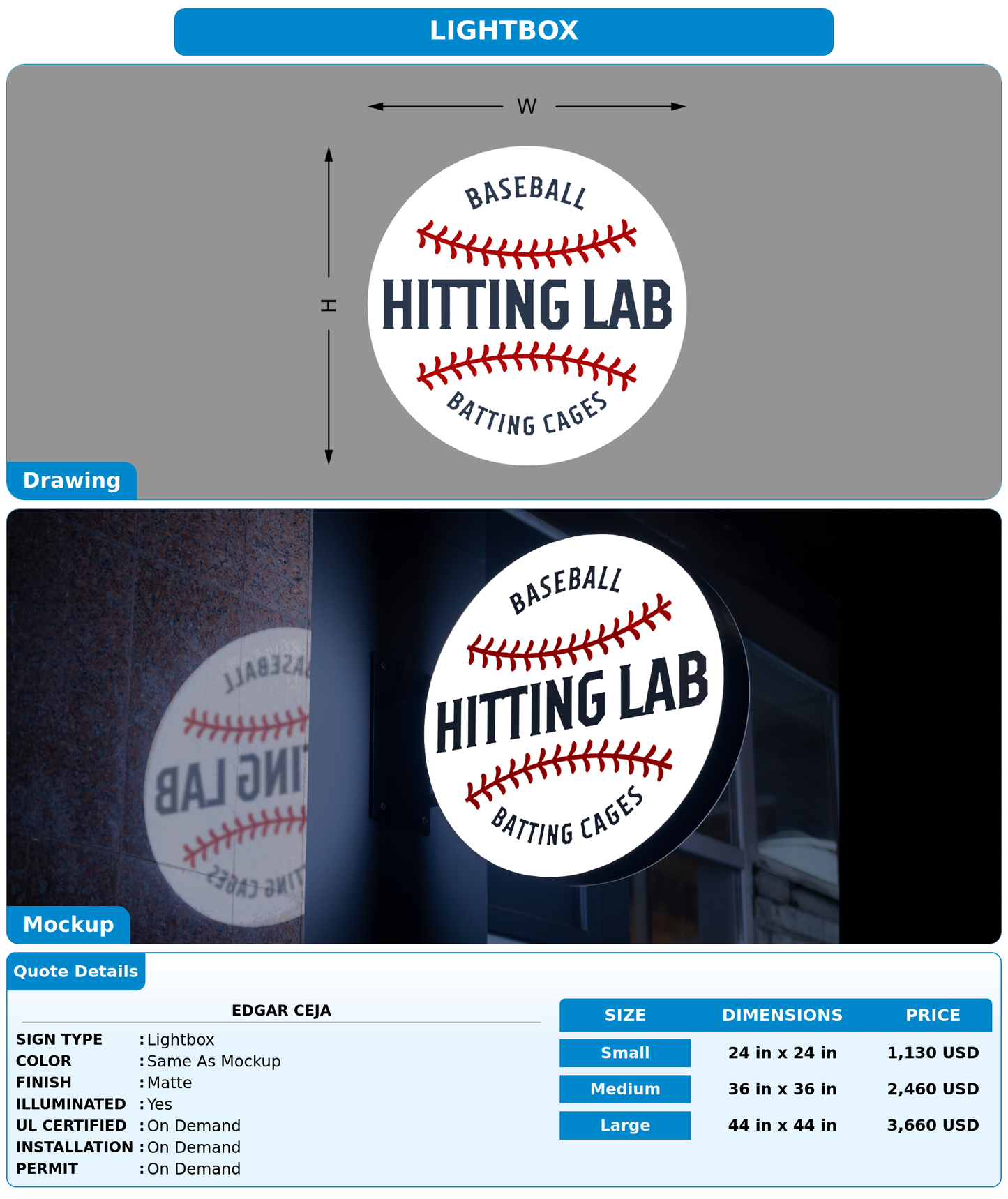 CUSTOM MOCKUP SIGN FOR Edgar Ceja